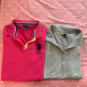 2 polo short sleeve shirt size L